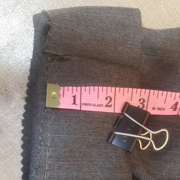 Kuppenheimer Suit 42 33x30 Mens Gray Herringbone & Stripe Vintage - Picture 12 of 16